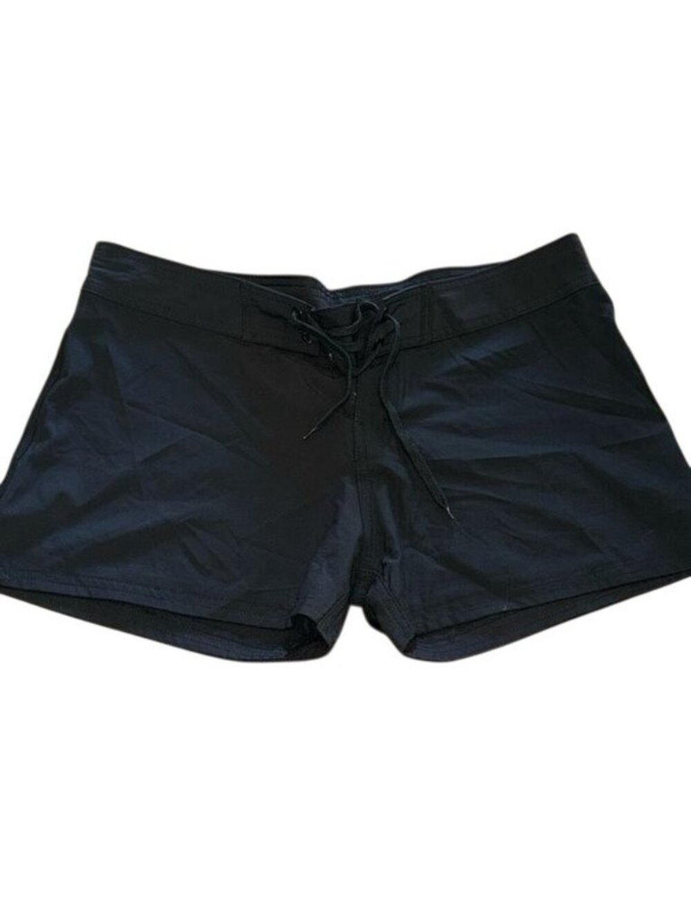 Burnside Womens Black Board Shorts Size L With Drawstring Waist & Back Pocket Sw